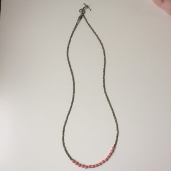 Beaded Necklace w/ Coral Detailing - Picture 1 of 5